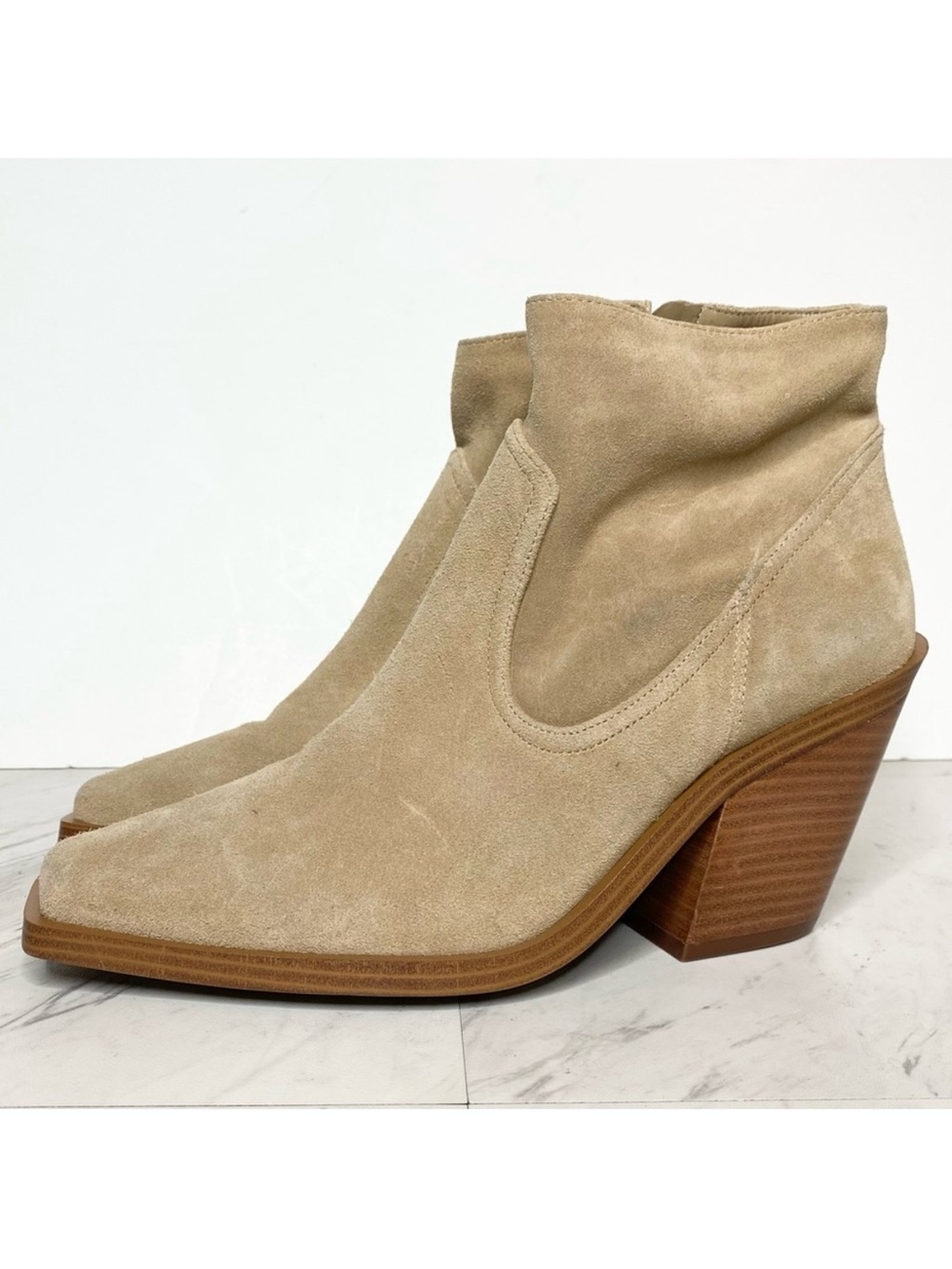 Vince Camuto Amtinda Tan Suede Bootie 10M